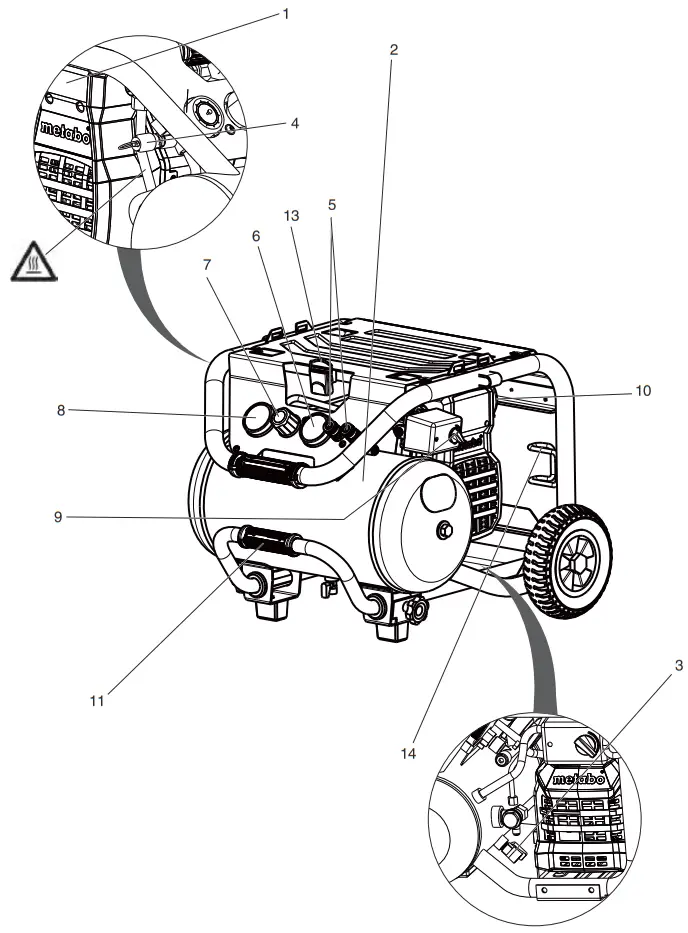 metabo 601531000 Power 180 5 W OF Compressor - FIG 1