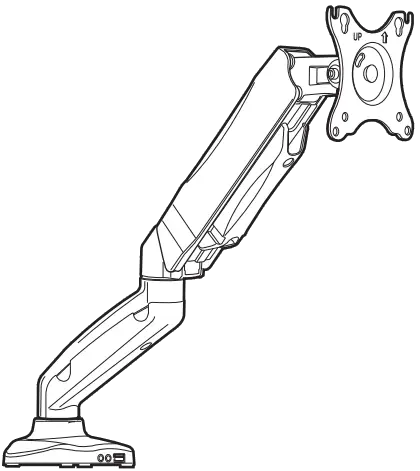 VonHaus 3005118 Single Gas Powered Monitor Mount a