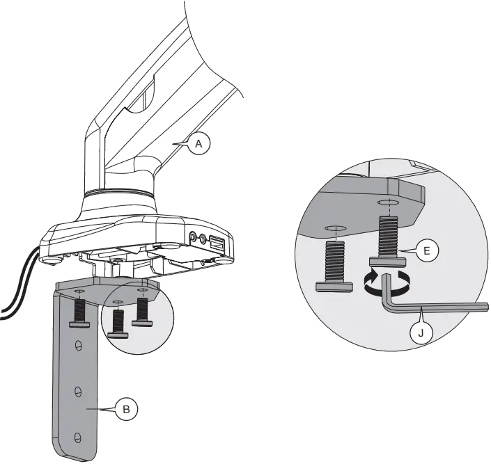 VonHaus Single Gas Powered Monitor Mount 1a-1