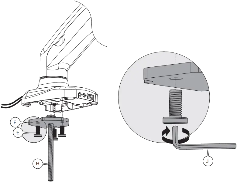 VonHaus Single Gas Powered Monitor Mount 1b-1