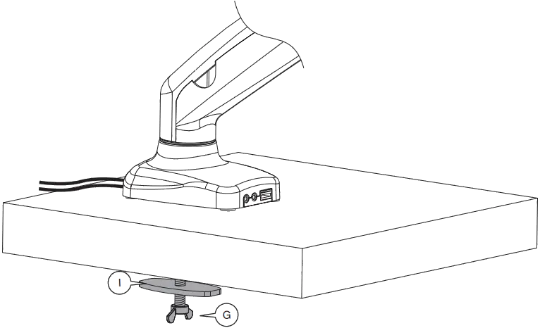 VonHaus Single Gas Powered Monitor Mount 1b-2a