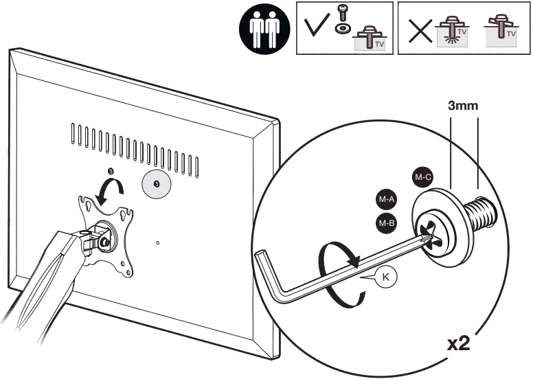 VonHaus Single Gas Powered Monitor Mount 2a