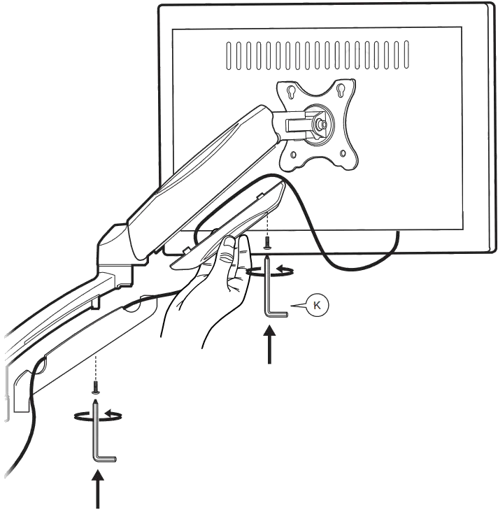 VonHaus Single Gas Powered Monitor Mount 5a