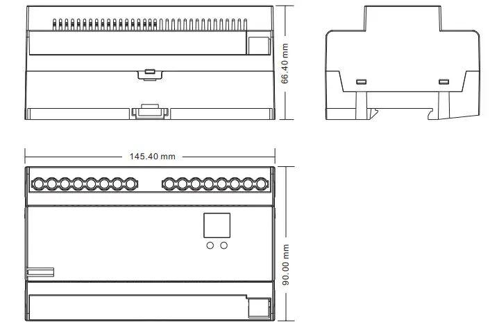 nortronic SR-2303AC-4CH-DIN 4 Channels DALI Phase Dimmer - Diagram 4