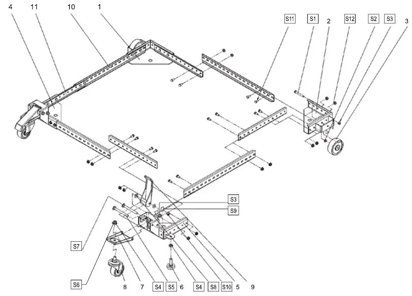 WEN MB500 500-Pound Capacity Universal Mobile Base-9
