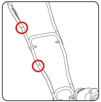 ozito PED-3005 Petrol Edger - cable ties