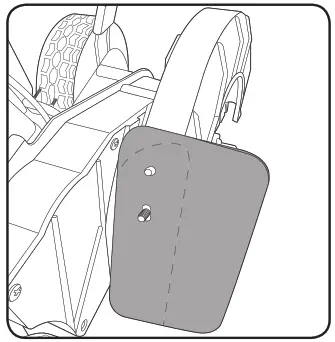 ozito PED-3005 Petrol Edger -rubber mudguard