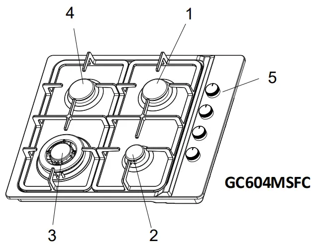 Di LUSSO Gas Fuelled Built In Hobs - Product Specification 2