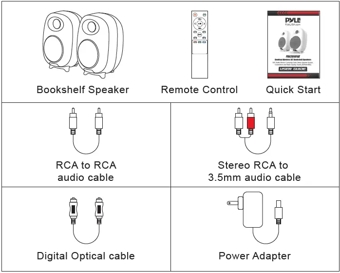 PYLE-PBKSR40WT-Desktop-Wireless-BT-Bookshelf-Speakers-fig-1