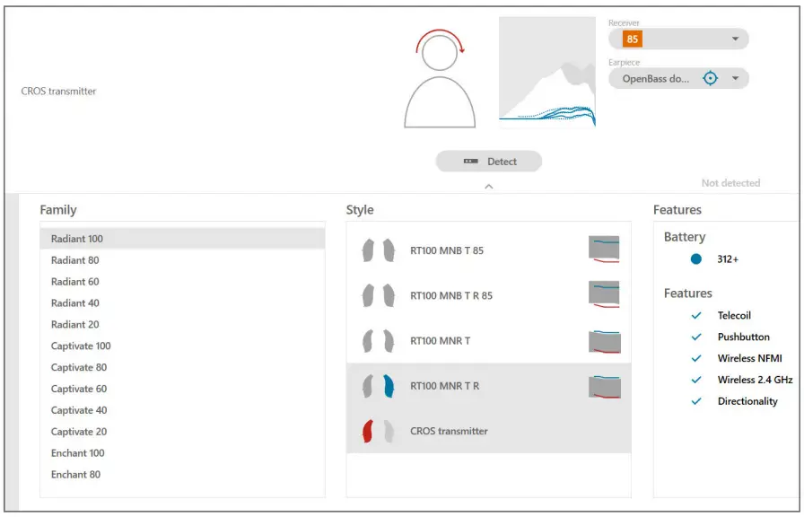 Better ear: normal hearing