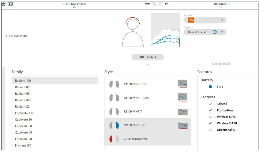 Better ear: normal hearing
