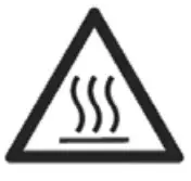 Warning of hot surface