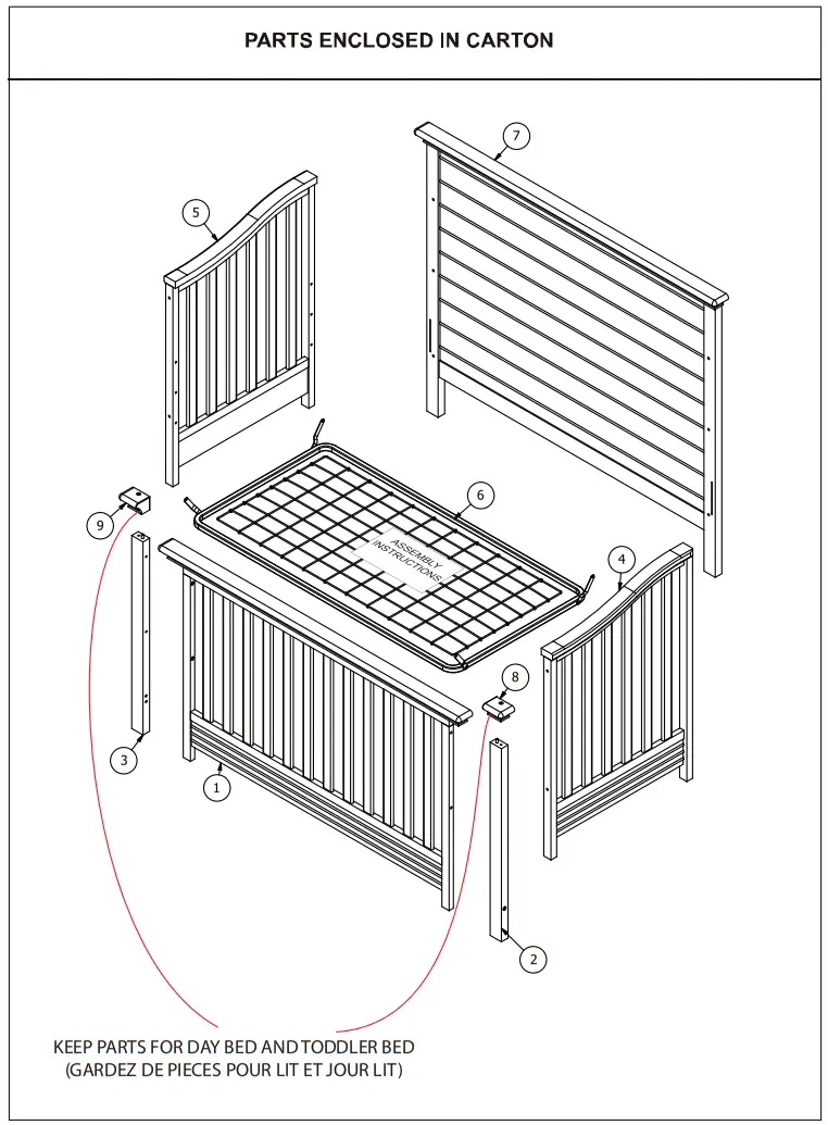 evolur WAVERLY CRIB Full Panel Convertible Weathered - fig 1