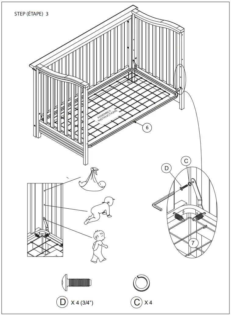 evolur WAVERLY CRIB Full Panel Convertible Weathered - fig 5