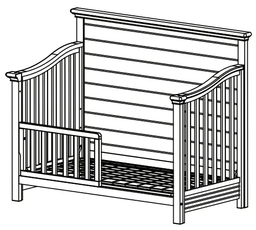 evolur WAVERLY CRIB Full Panel Convertible Weathered - fig 8