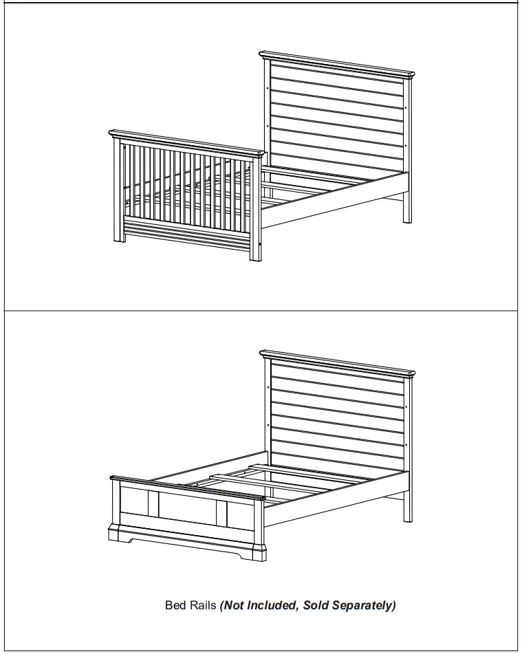 evolur WAVERLY CRIB Full Panel Convertible Weathered - fig 9