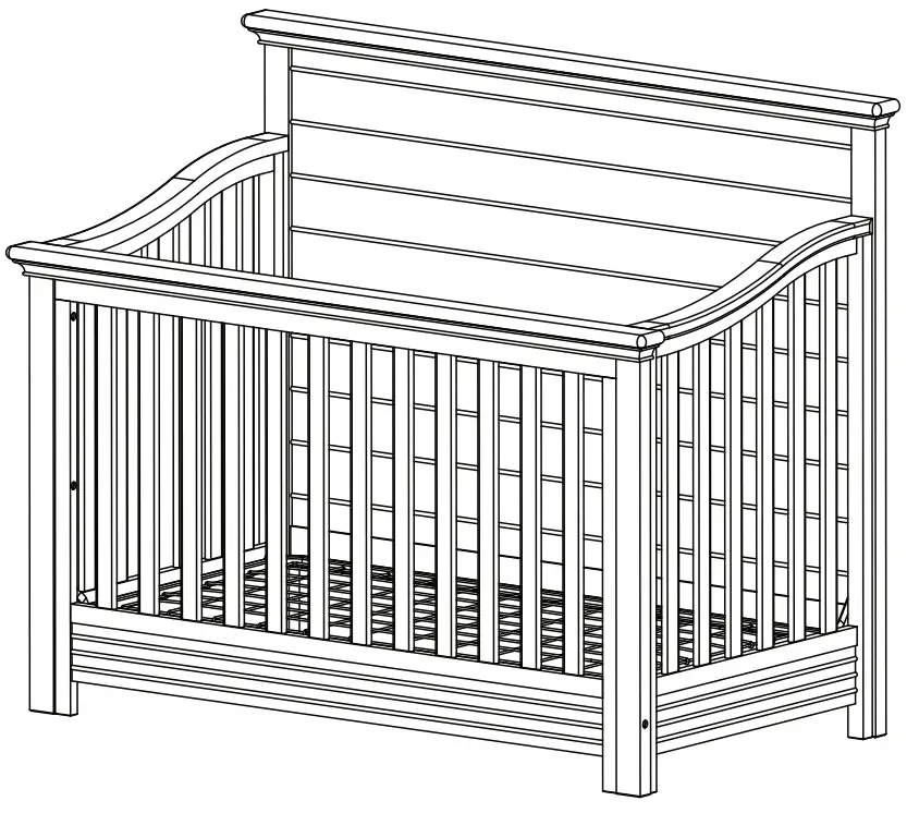evolur WAVERLY CRIB Full Panel Convertible Weathered