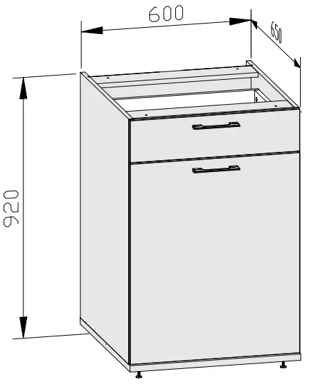 WASHTOWER WSUS60-11 Base Cabinet-fig3