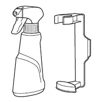Spray bottle and clip