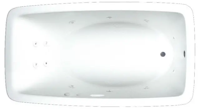 Laurel Mountain 6036MWA064 60 Inch x 36 Inch Drop-In Acrylic Combo Bath