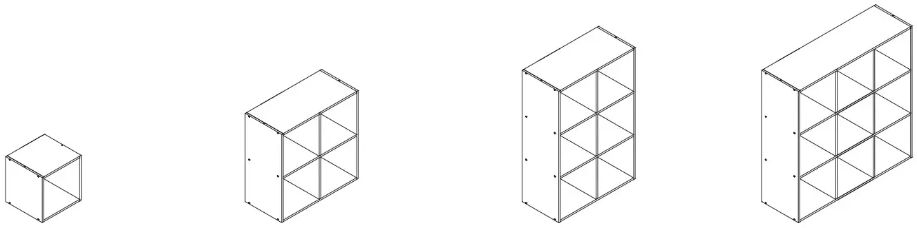 Style SELECTIONS CL22 11321 W 3 2 1 Cube Storage Organizer - FIGURE 1