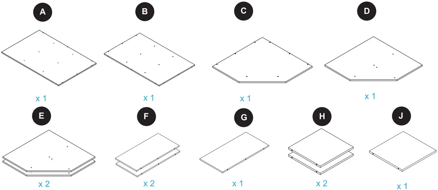 Style SELECTIONS CL22 119CR W 9 Cube Corner Organizer - FIGURE 2