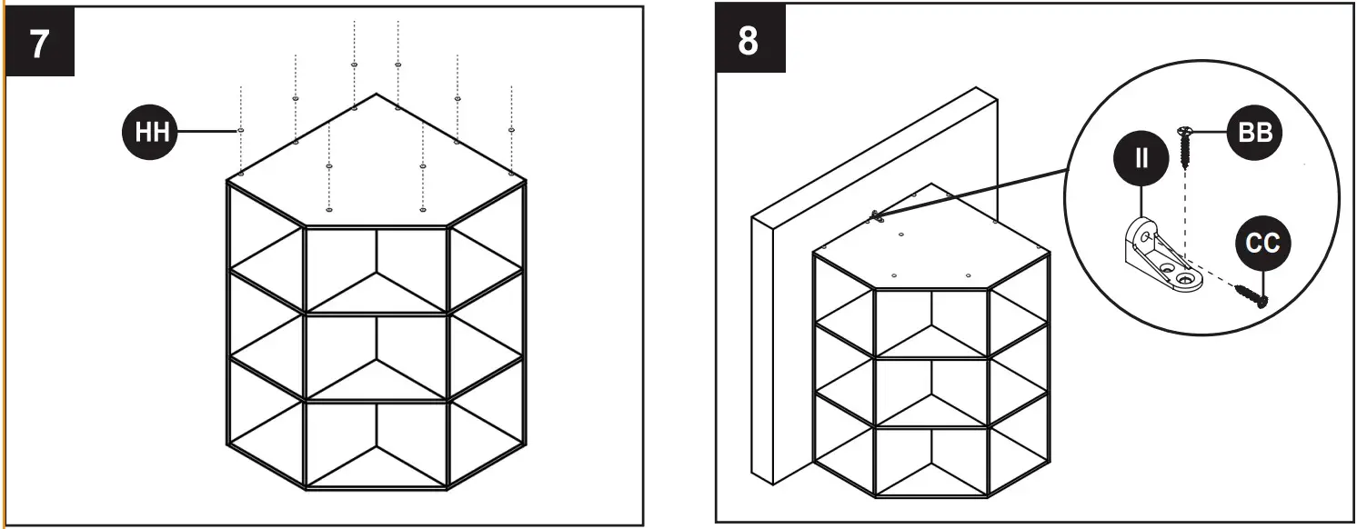 Style SELECTIONS CL22 119CR W 9 Cube Corner Organizer - FIGURE 6
