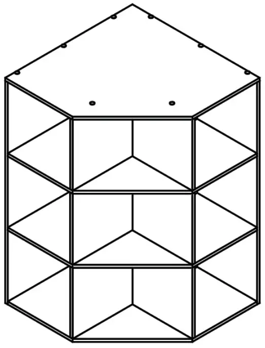 Style SELECTIONS CL22 119CR W 9 Cube Corner Organizer
