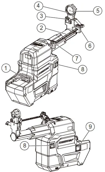 milwaukee 2912-DE M18 HAMMERVAC Dedicated Dust Extractor - DESCRIPTION
