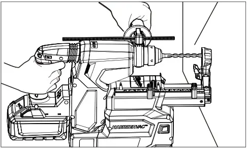 milwaukee 2912-DE M18 HAMMERVAC Dedicated Dust Extractor - OPERATION 6