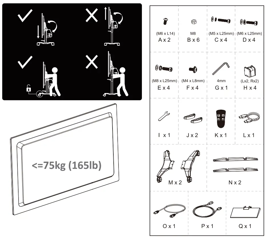 ViewSonic VB STND 008 Motorized Trolley Cart