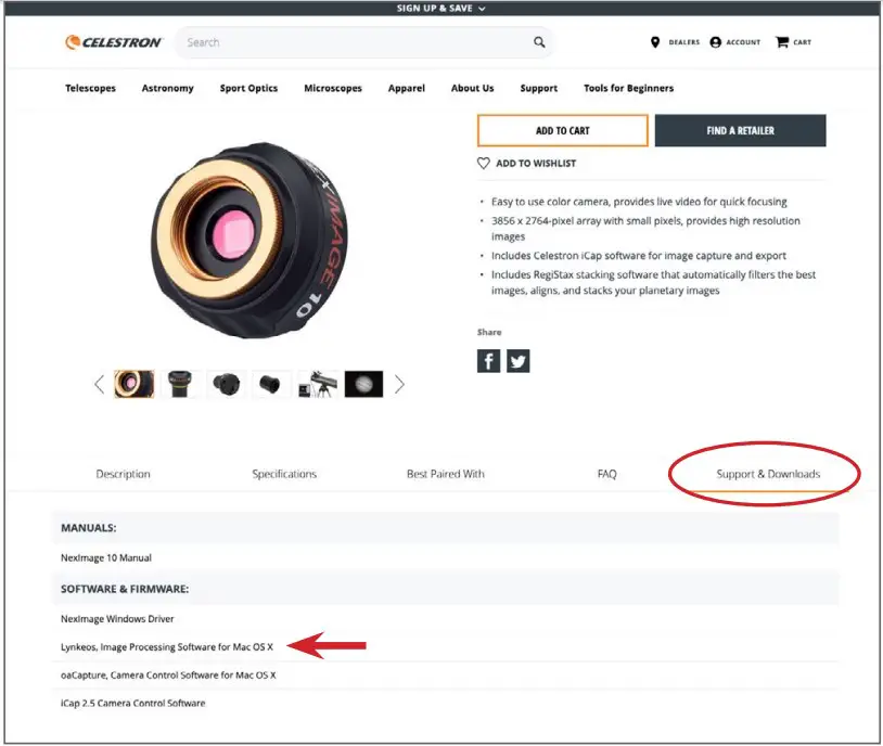 Lynkeos Software Installation