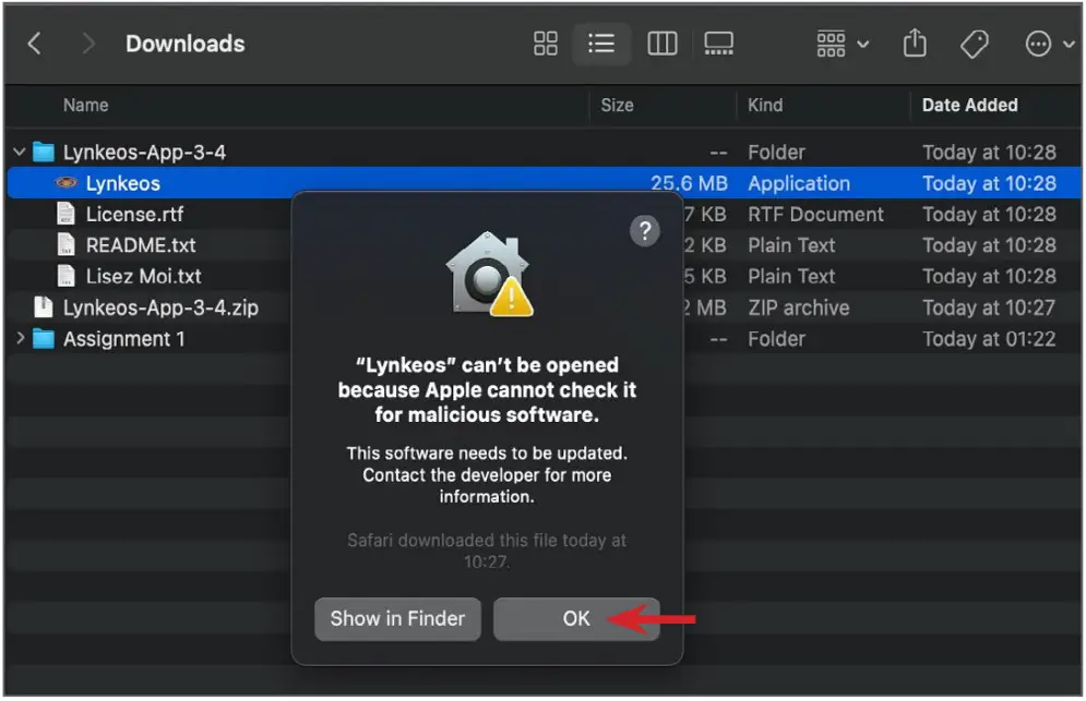 Lynkeos Software Installation