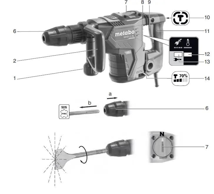 metabo-KHEV-5-40-BL-Single-Blow-Energy-Hammer-FIG-2