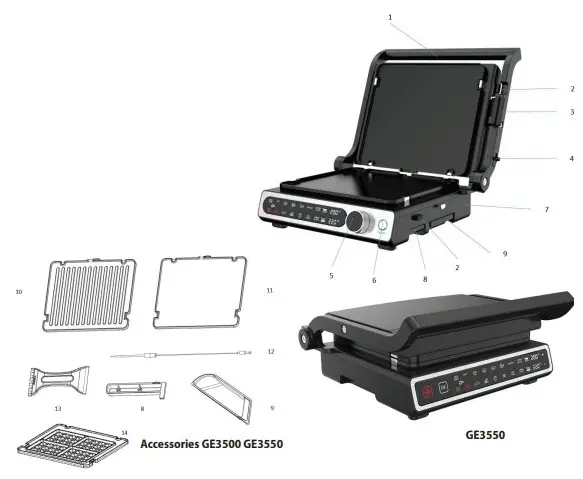 concept GE3500 Electric Contact Grill - fig 1