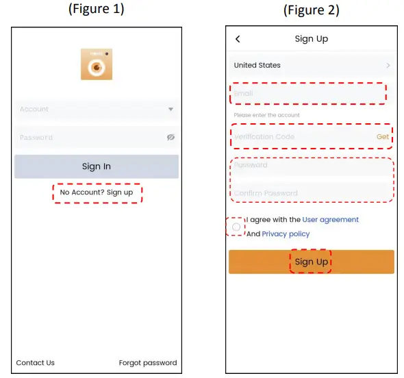 CAMCAMP 10X Hybrid Zoom PTZ Camera - Account registration and log in 1