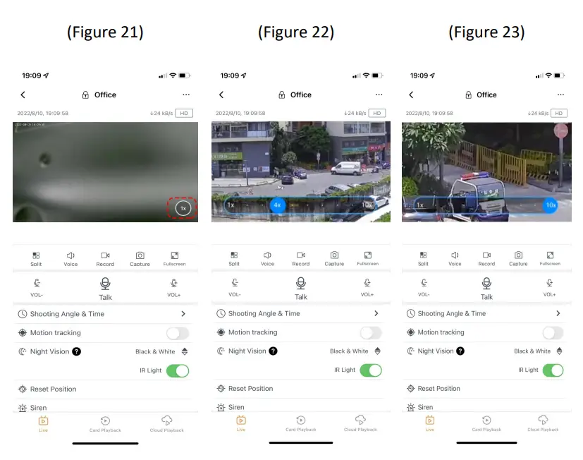 CAMCAMP 10X Hybrid Zoom PTZ Camera - Zoom Function