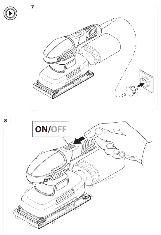 DEXTER 200SHS2.5 Corded Orbital Sander - fig5