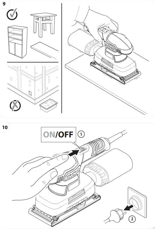 DEXTER 200SHS2.5 Corded Orbital Sander - fig6