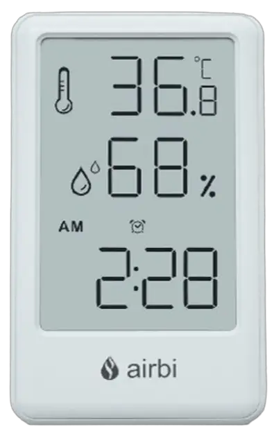 airbi Digital Thermometer and Hygrometer Frame
