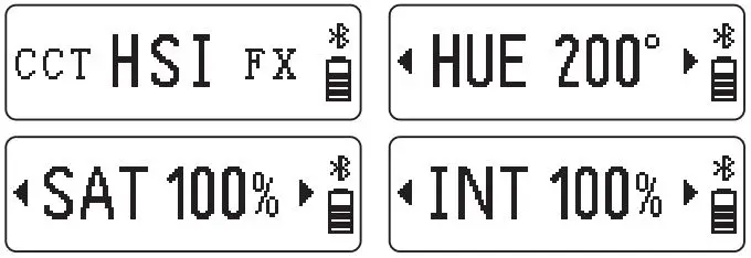 Aputure MC RGBWW LED Light User Manual - HSI Mode