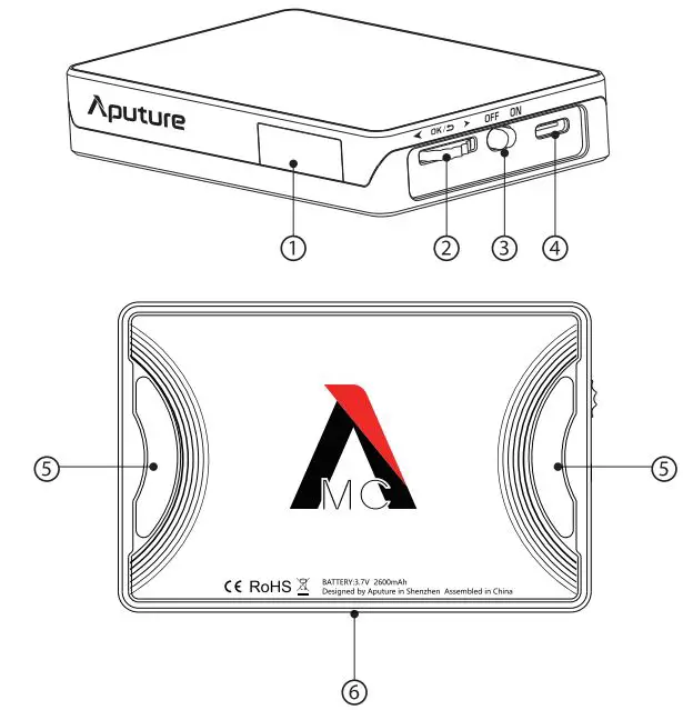 Aputure MC RGBWW LED Light User Manual - Product Details