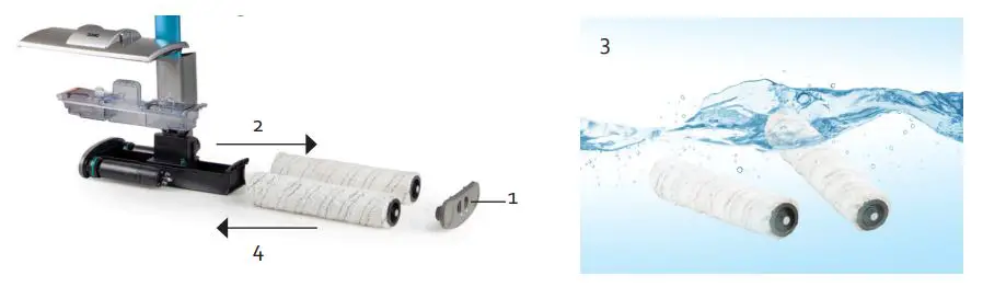 DOMO DO235SW Floor Cleaner Instruction Manual - CLEANING THE CLEANING HEAD (ROLLERS)