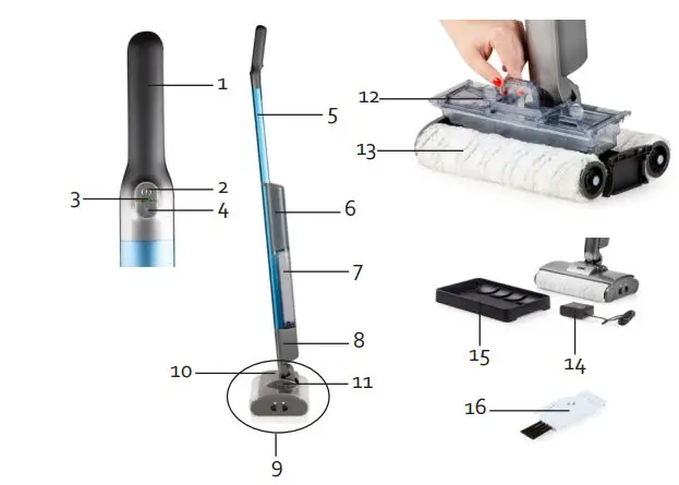 DOMO DO235SW Floor Cleaner Instruction Manual - Product Overview