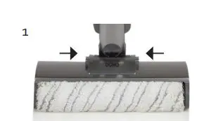 DOMO DO235SW Floor Cleaner Instruction Manual - Remove the cleaning head cover using the release buttons