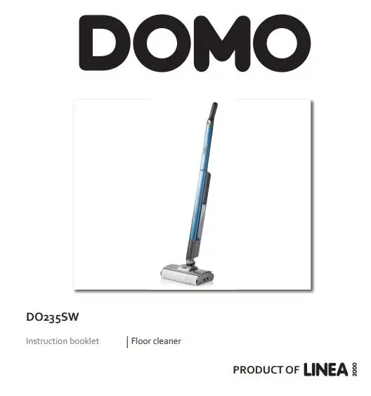 DOMO DO235SW Floor Cleaner Instruction Manual