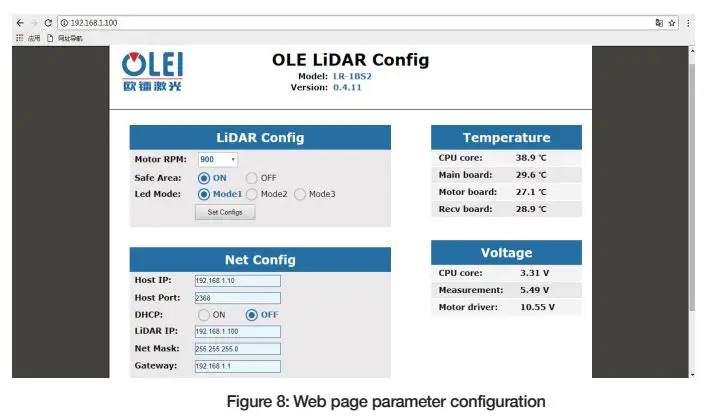 OLE 2D 270°Mini LiDAR Sensor User Guide - Figure 8