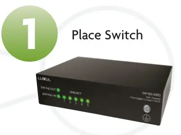 LUXUL SW-100-05PD PoE+ Powered 5 Port Gigabit -1