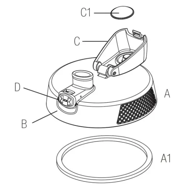 Hard Spout Locking-Ring Lid