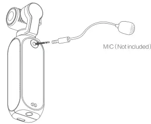 FIMI PALM 2 4K Action Gimbal Camera - mic